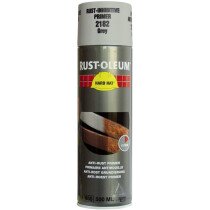 Rustoleum Hard Hat 2182 Anti-Corrosion Rust-Inhibitive Grey Primer 500ml Aerosol Spray Paint - Grey