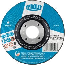 Tyrolit 222858 Metal Grinding Disc 115mm x 6mm (4½" x ¼") A30Q-BF