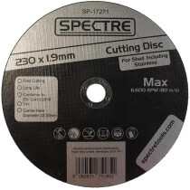 Spectre SP-17271 230mm x 1.9mm 9" Industrial Quality Metal Cutting Disc