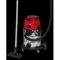 Einhell TE-VC 36/25 Li S-Solo Body Only Power X-Change 36v 25 Litre Stainless Steel Wet And Dry Vac