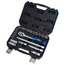 Draper 24229 1/2SS23 Hi Torq® Metric Socket Set, 1/2" Sq.. Dr. (23 Piece)