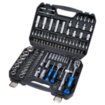 Draper 24230 MIXSS110 Hi Torq® Metric Socket And Bit Set, 1/4" And 1/2" Sq. Dr. (110 Piece)