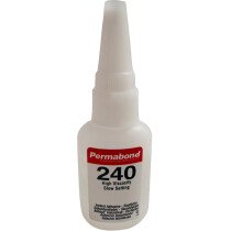 Permabond 240 - 50g Slower Cure Cyanoacrylate 'Superglue' Adhesive - Pack of 10