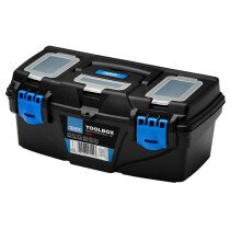 Draper 24194 PT13 Plastic Toolbox With Tote Tray, 13"