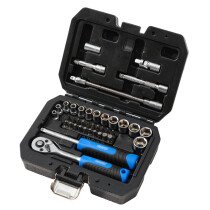 Draper 24223 1/4SS40 Hi Torq® Metric Socket And Bit Set, 1/4" Sq. Dr. (40 Piece)
