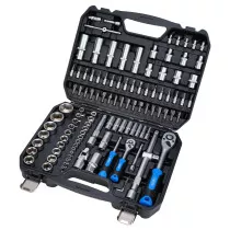Draper 24230 MIXSS110 Hi Torq® Metric Socket And Bit Set, 1/4" And 1/2" Sq. Dr. (110 Piece)
