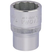 Elora 770-LW 7/16" 1/2" Square Drive Whitworth Bi Hexagon Socket 24848