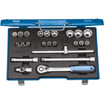 Gedore 2545837 Socket Set Metric 23 Piece 1/2" Drive 19 EMU-20