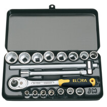 Elora 870 JMU 18 Piece 3/8" Square Drive Metric Socket Set 25932