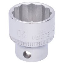Elora 870-M 20 Bi Hexagon Socket, 3/8" Sq. Dr., 20mm 25961