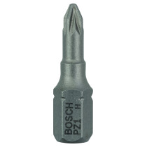 Bosch 2607001556 (Single) PZ1 x 25mm Screwdriver Bit "Extra Hard" (Pack 25)