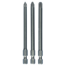 Bosch 2607001761 3 piece assorted screwdriver bit packs. Pz 1 (89mm) x 1Pz 2 (89mm) x 1...