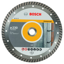 Bosch 2608603252 Standard For Universal Turbo Diamond Cutting Disc 230 X 22,23 X 2,5 X 10mm (1 Pack Of 10)