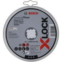 Bosch PRO 2608619267 X-Lock Standard For Inox 10X125X1X22.23mm Straight Cutting  Wa 60 T Bf, 10 X 125 X 1 X 22.23mm (Pack Of 10)