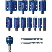 Bosch 2608900447 EXPERT Tough Material Hole Saw Set 20/22/25/32/35/40/44/51/60/64/76 mm 14-pc
