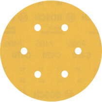 Bosch 2608900821 EXPERT C470 Sandpaper with 6 holes for Random Orbital Sanders 150 mm, G 400 5-pc
