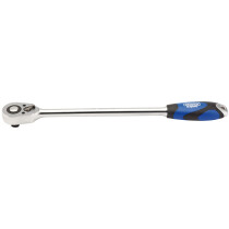 Draper 26591 H64C-XL/B 1/2" Sq. Dr. 48 Tooth Extra Long Reversible Quick Release Soft Grip Ratchet