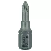 Bosch 2607001556 (Single) PZ1 x 25mm Screwdriver Bit "Extra Hard" (Pack 25)