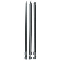 Bosch 2607001762 3 piece assorted screwdriver bit packs. (One each PZ1 (152mm), PZ2 (152mm). PZ3 (152mm)