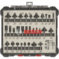 Bosch 2607017476 Router Bit Set 30 Pcs Mixed 1/4" Shank 30-Piece Mixed Application Router Bit Set. (1 Pack Of 30)