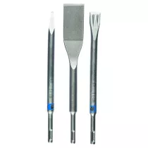 Bosch PRO 2607019159 Chisels SDS-plus. 3pc chisel set; 1 x Flat, 1 x Point, 1 x Tile