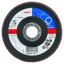 Bosch 2608606716 Flap Sanding discs for Angle Grinders . 125x22 G40
