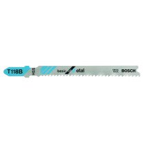 Bosch T118B Pack of 5 Jigsaw Blades Basic for Metals