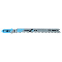 Bosch 2608634992 Jigsaw Blade T 118 Bf Flexible For Metal (1 Pack Of 25)