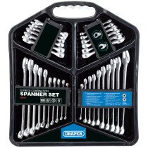 Draper 26697 8235/32 Four Hi Torq Combination Spanner Sets (2 Metric Sets and 2 Imperial AF Sets)