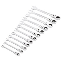 Draper 27733 8230FMM/12 Hi Torq® Metric Flexible Head Ratchet Combination Spanner Set (12 Piece)