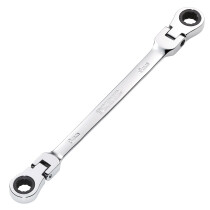 Draper 27744 8231FBSMM Hi Torq® Metric Flexible Head Double Ring Ratchet Spanner, 8 X 9mm