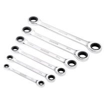 Draper 27741 8231BSMM/6 Hi Torq® Metric Double Ratchet Ring Spanner Set (6 Piece)
