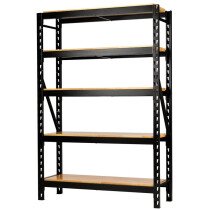 Draper 27995 MS400-54-22PC W Bunker® 22 Piece Modular 5 Tier Racking With Hardwood Shelving, 1500mm