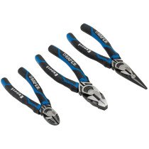 Draper 28033 Expert High Leverage Plier Set, Blue (3 Piece)