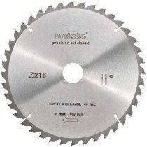 Metabo 628060000 216mm x 30mm 40 Tooth TCT Circular Saw Blade