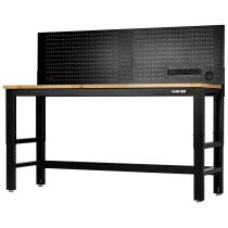 Draper 28098 B300-WB72WPP Bunker® Workbench With Hardwood Worktop And Power Pegboard, 1830mm