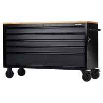 Draper 28343 B100-61G5D Bunker® 5 Drawer Workbench Roller Tool Cabinet, 61", Grey