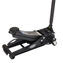 Draper 28464 Black Expert Professional Low Profile Fast Lift Garage Trolley Jack, 3 Tonne