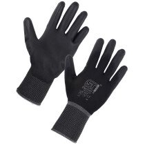 Supertouch 28771-5 (Size 7) Electron PU Coat Gloves - Black 