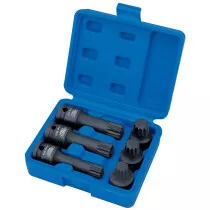 Draper 28881 ISS6 6 Piece 1/2" Sq. Dr. Impact Spline Bit Set