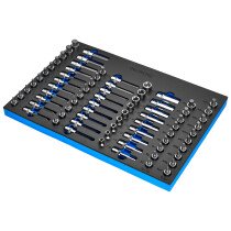 Draper 29449 DELTACH-561004 Bunker® Torx, Hexagon, E Torx, Multi Tooth/Spline, Ribe Socket Set, 1/2" Sq. Dr. In Eva Foam Inlay