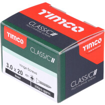 3.0mm x 20mm Classic Hinge Screw PZ1- NKL (Box of 200) 30020CLAHN Timco