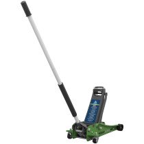 Sealey 3000LEHV Trolley Jack 3.0tonne Low Entry Rocket Lift Hi-Vis Green