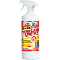 Clarke CS1 Surface Cleaner/Sanitiser 1ltr Spray Bottle Ready to Use 3051130