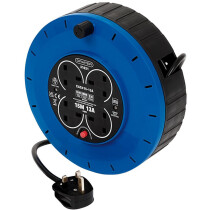 Draper 31021 230V 13A 4 Socket Cassette Reel, 15m