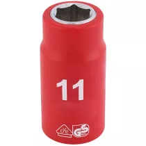 Draper 31571 D6VDE-MM 3/8" Sq. Dr. Fully Insulated VDE Socket (11mm)