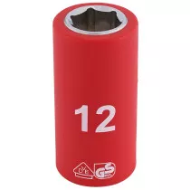 Draper 31615 D6VDE-MM 3/8" Sq. Dr. Fully Insulated VDE Socket (12mm)