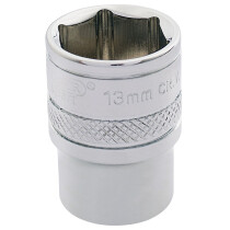 Draper 32633 B-MM/B 1/4" Square Drive Hi Torq® 6 Point Socket (13mm) Replaces 51810