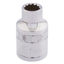 Draper 32767 D-MM/B 3/8" Square Drive Hi Torq® 12 Point Socket (7mm)