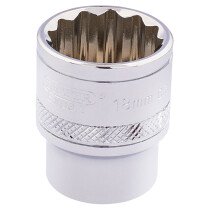 Draper 32786 D-MM/B 3/8" Square Drive Hi Torq® 12 Point Socket (18mm)